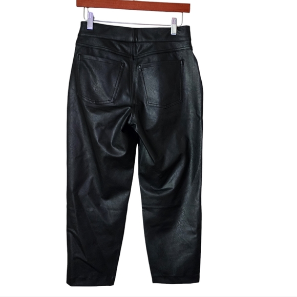SPANX Leather-Like Straight Leg Pant in black size Small - Picture 2 of 10